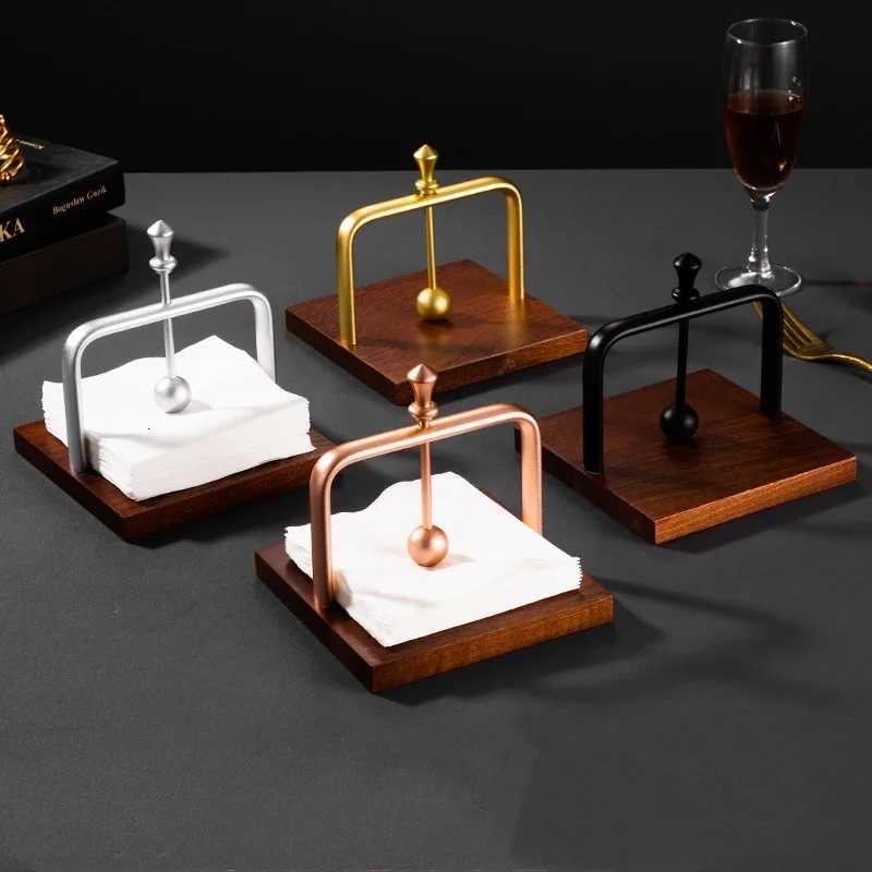 1pc Wooden Napkin Holder Cafe Western Restaurant Tissue Rack Vertical Paper Stand Elegant Design Dining Table Sturdy Decoration Y251022