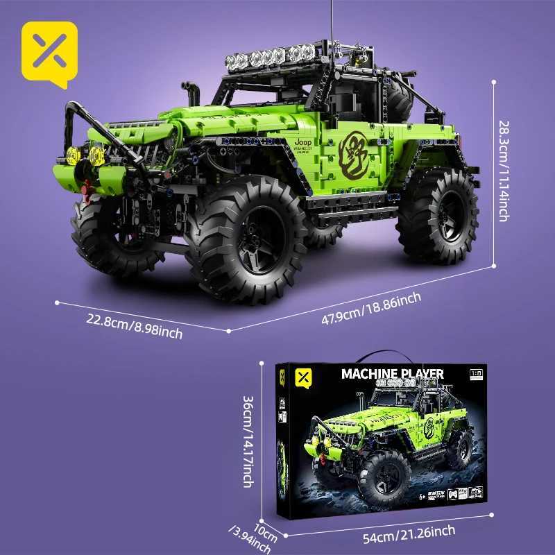Toylynx Building Blocks 18 Scale HeavyDuty Off road Vehicle with Super Racers Toys For Children Christmas and Easter Gifts J251022