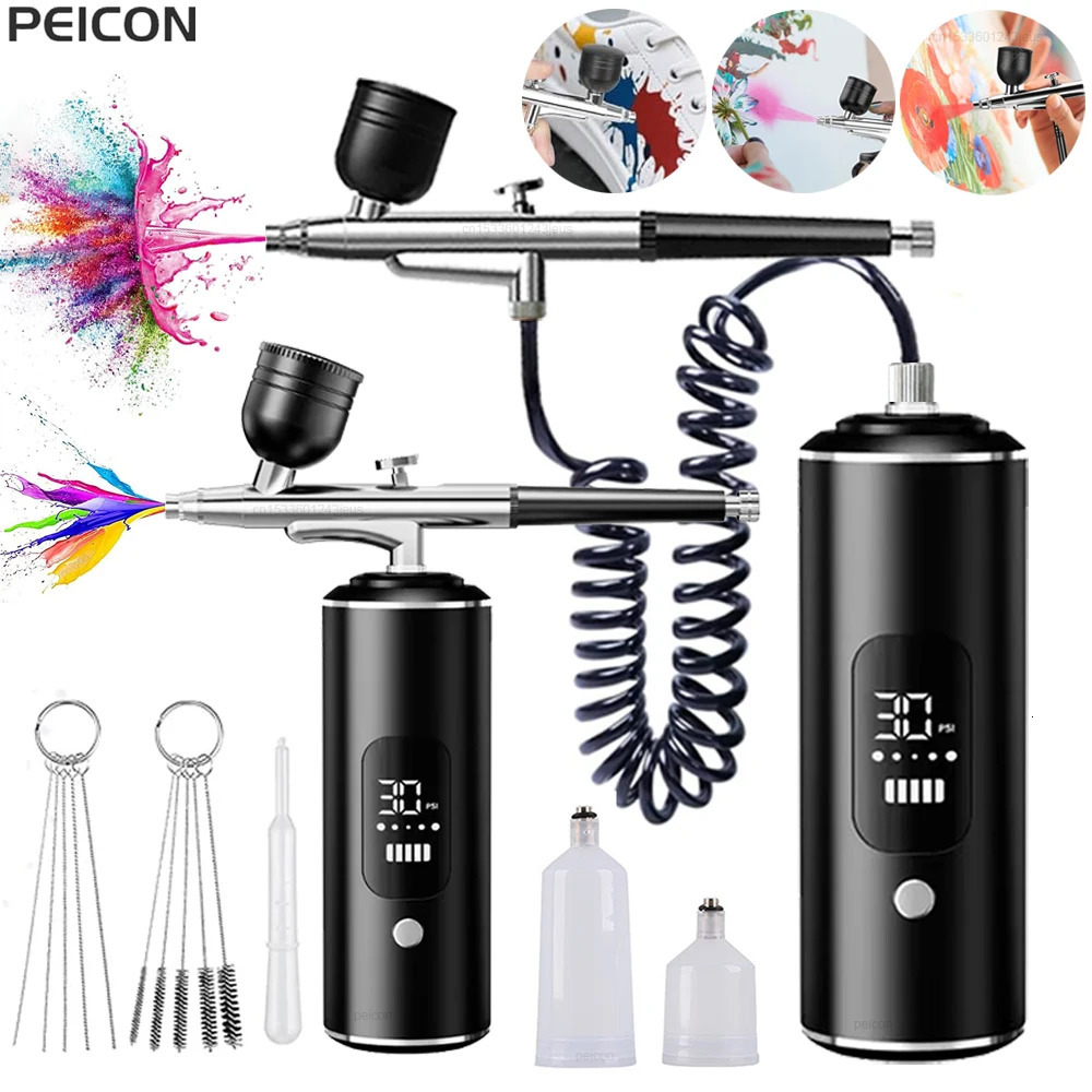 Airbrush with Compressor Paint Spray Gun Portable Airbrush Painting Mini Spray Gun for Paint Model Airbrush Kit with Compressor 251015