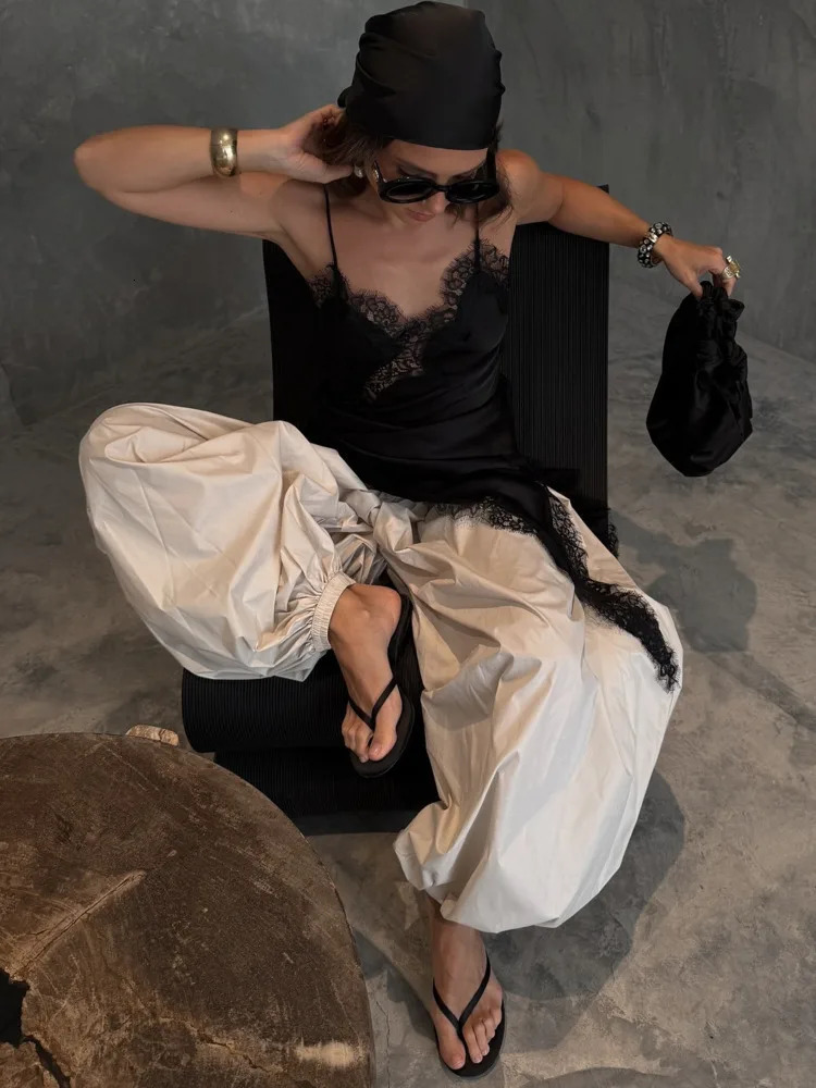 Mozision Casual Loose Jogger Bloomers Pants Women High Waist Trousers Fashion Female Loose Pleated Bloomers Pants Streetwear 251022