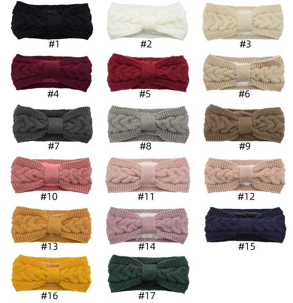Winter Knitted Headbands for Women Warm Woolen Knitting Ear Warmer Cross Knot Turban Headwear Girls Hair Band Hair Accessories V251022
