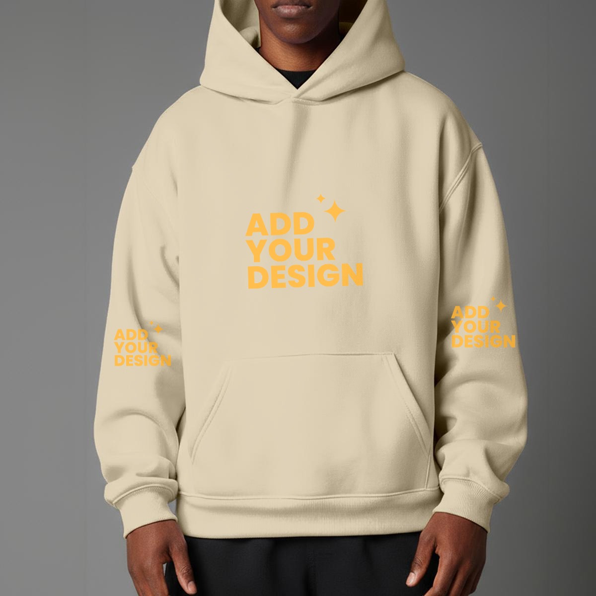 DHgatepod Unisex Micro-Fleece Lined Hoodie - DTF All-Over Print Regular Fit Pullover with Kangaroo Pocket (12 Colors)