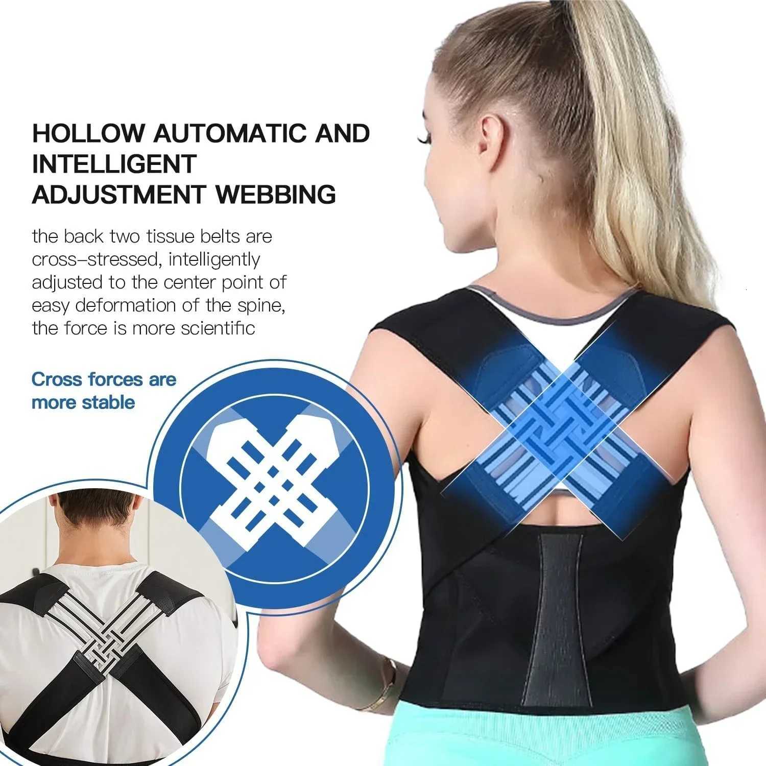 Posture Corrector for Women and Men Adjustable Shoulder Posture Brace Back Straightener Posture Used for Middle Upper Spine D251022