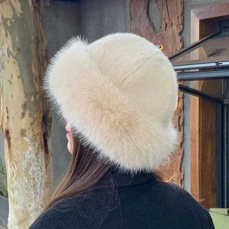 1pc Furry Hats For Women AutumnWinter Korean Style Warm Hats Solid Color Flattering Mongolian Hats Thickened Winter Outfits J251022