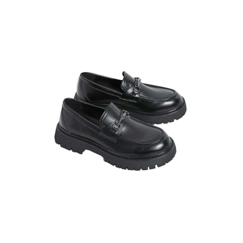 2025 New Thick-Soled Height-Increasing Men's Large Patent Leather Glossy Casual Chunky Heel Loafers Hairstylist Trendy Shoes mens dress shoes