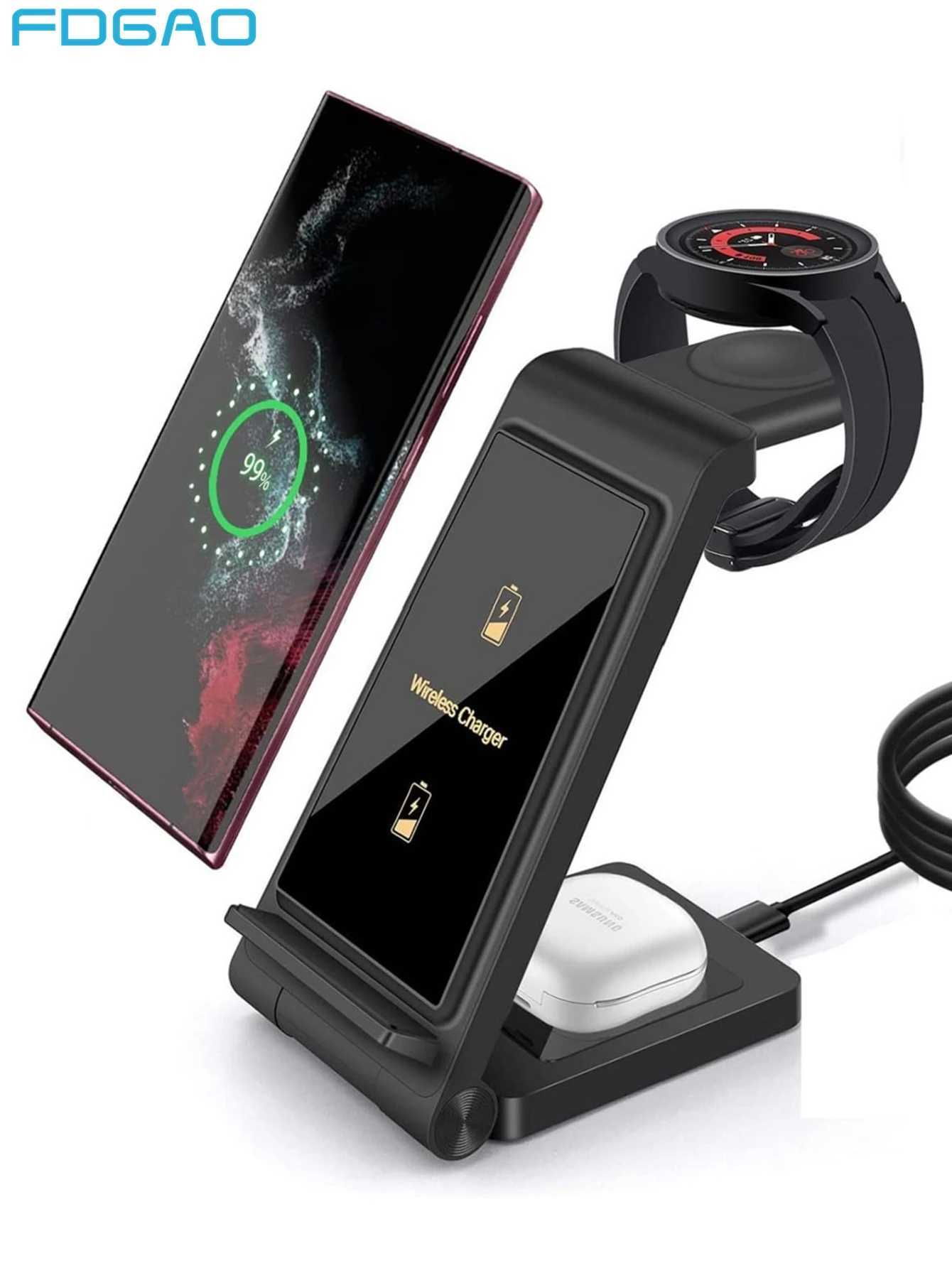 3 in 1 Wireless Charger for S24 S23 UltraS22S21Note 20Z Flip 6Z Fold 6 Fast Charging Station for Galaxy Watch 7 Pro J251114