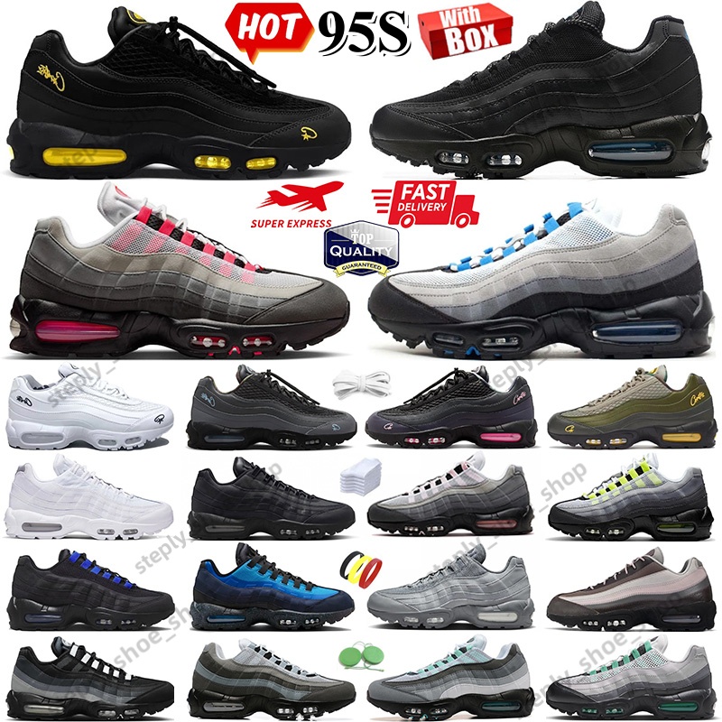 Designer Sports Sneakers 95 95s With Box Running Shoes Trainers Triple Black White C X Tour Yellow Aegean Storm Sequoia Pink Blue Spark Neon Outdoor Men Women Trainers