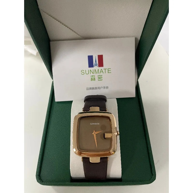 Elegant Ultrathin Nordic Minimalist Style Quartz Movement Womens Watch with Fashionable Genuine Leather Strap and Gift Box 251027