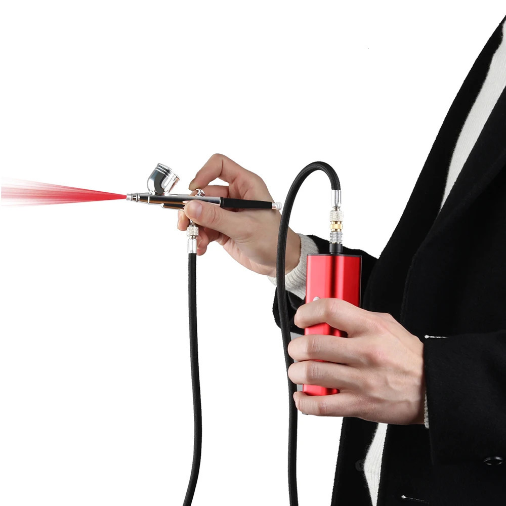 Quality Arrival TM80S Wireless Airbrush With Compressor Kit 32Psi Auto Start Stop Mini Portable Cordless Personal 251015