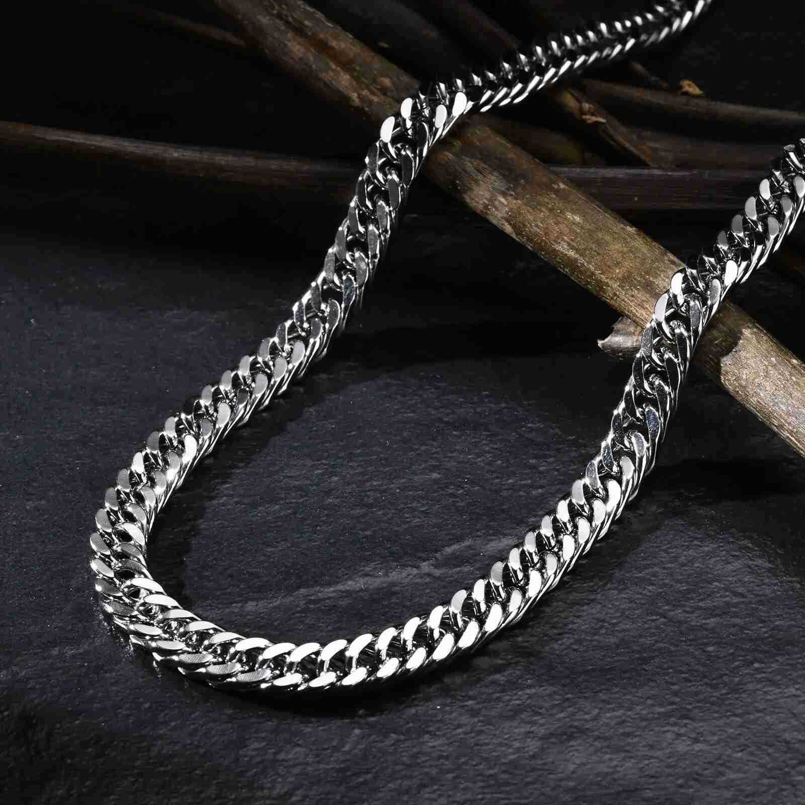 3579mm Cuban Link Chain Necklaces for Men BoysWaterproof Stainless Steel Silver Color ChainHip Hop Classic Jewelry Gift U251022