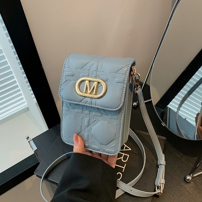 Luxury Brand Designer Bag 2025 Summer New Women's Bag High-End Quilted Luxury Vertical Phone Bag High-Quality Texture Single Shoulder Crossbody B