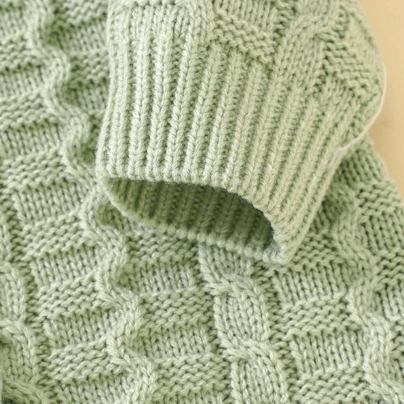 Winter Baby Rompers Clothes Solid Long Sleeve Knitted born Boys Girls Jumpsuits Hats Outfits Sets 018m Autumn Infant Costume 251022