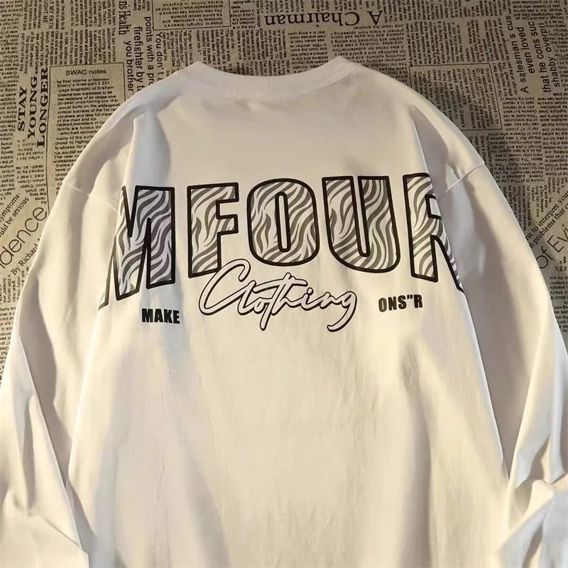 ZAZOMDE Men Streetwear Long Sleeve T Shirt With Y2K Hip Hop Graphic Print Soft Cotton Comfort Fit Fashion Tee 251020