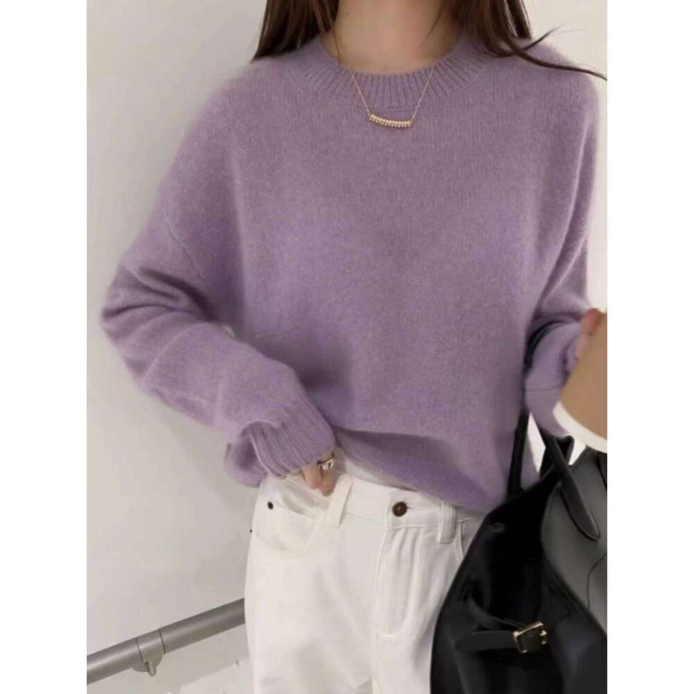 High-Grade Turtleneck 100 Pure Cashmere Women's Autumn And Winter Thick Sweater Loose Wool Knit 251022