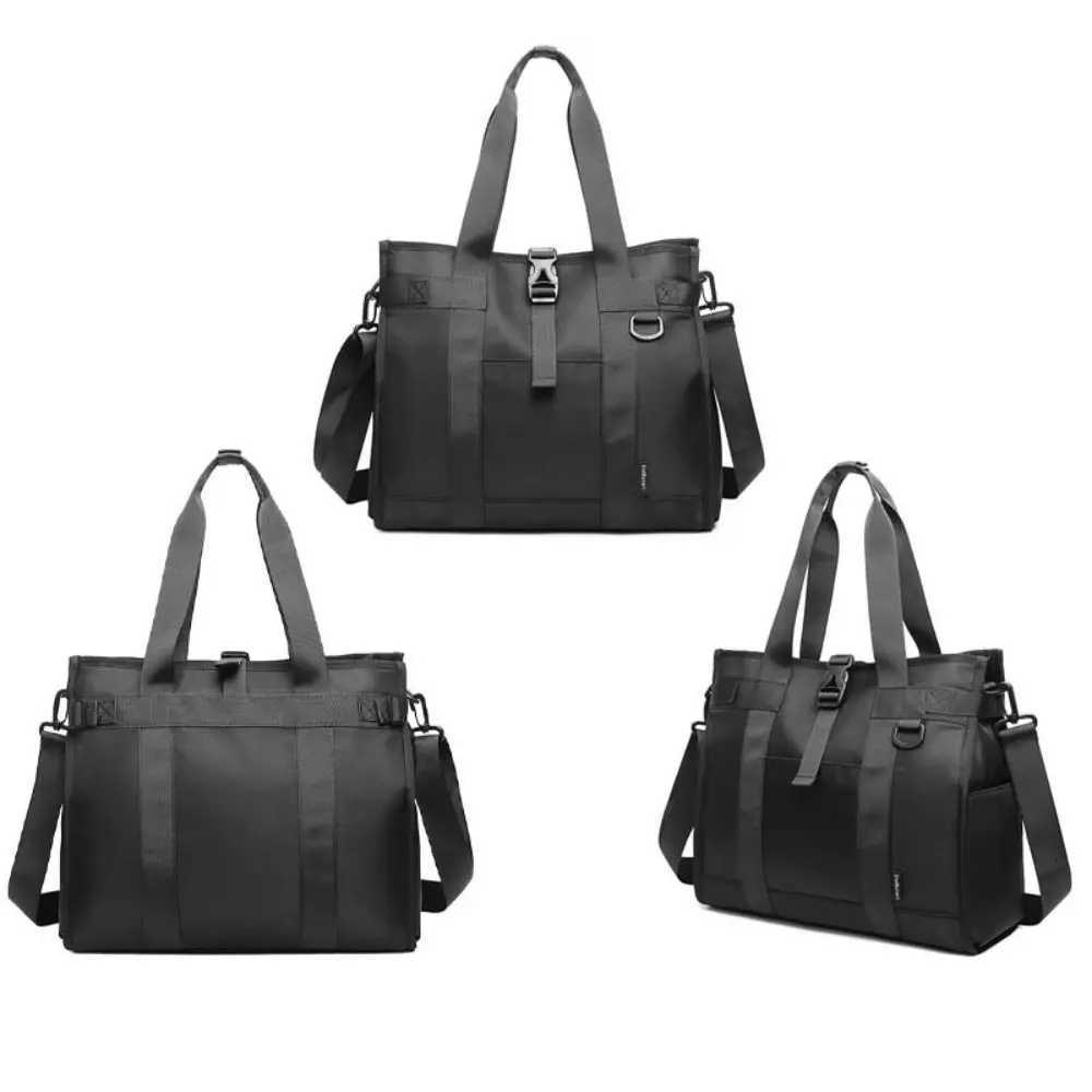 Large Capacity Oxford Briefcase Multifunctional Waterproof Men Handbag Solid Color Portable Oxford Crossbody Bag W251022