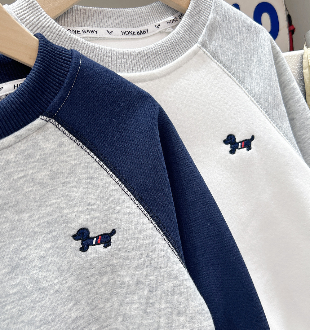 2025 Boys' Fall Hoodie Set New Trendy Kids' Outfit for Toddler & Older Children (Spring & Autumn) Pullover Sweatshirt