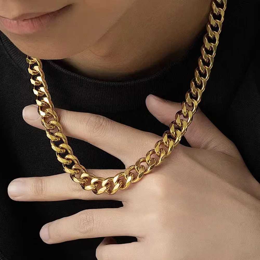 357mm Stainless Steel Cuban Link Chain Classic Punk Personality Jewelry Simple Fashion Hiphop Couple Necklace for Men Women V251022