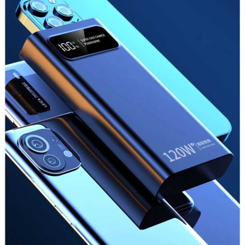 120W Power Bank 200000mAh Ultra Large Capacity intelligent Power Bank Super Charge Portable External Battery LED Display J251114
