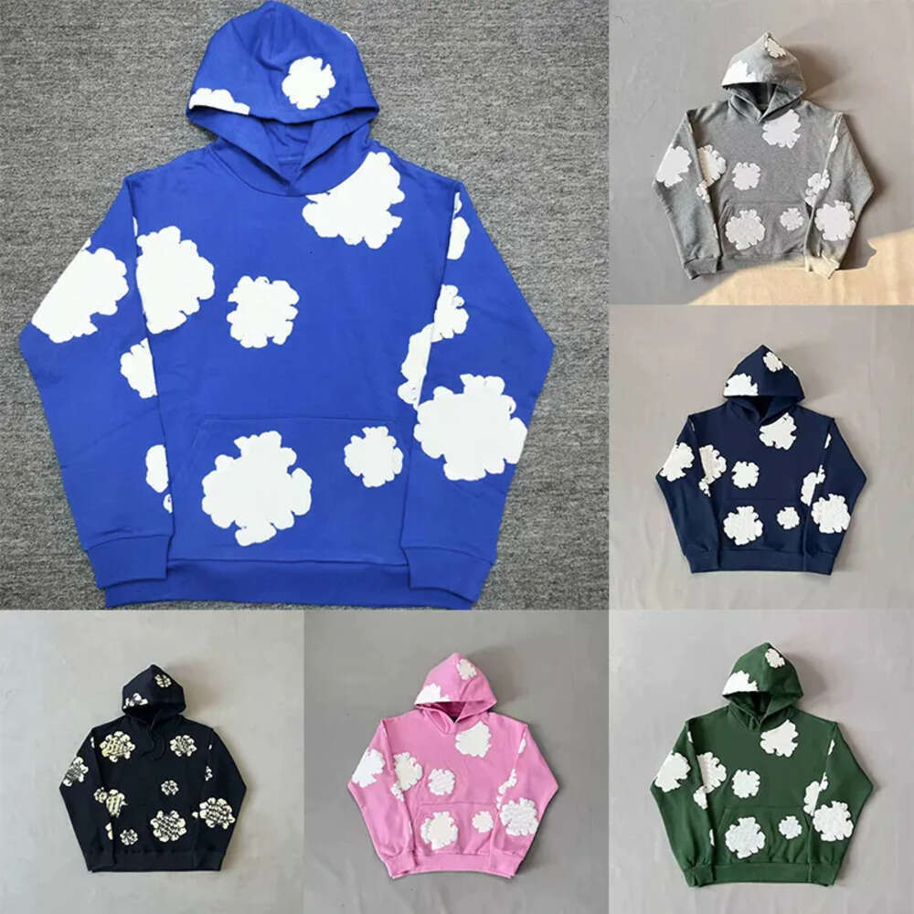 Tearhoody Hoodies Designer Man Crewneck Sweatshirt Uniex Y2k Streetwear Cotton Wreath Pattern Tracksuit Hip Hop Tearhoodies Kapok Printing Demin Ters Hoodie 1D3