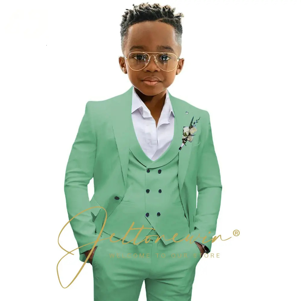 Casual Boys Suit Jacket Pants Vest 3 Piece Set Formal Blazer for Kids Wedding Tuxedo Suits 216 Years Custom Clothes 251021