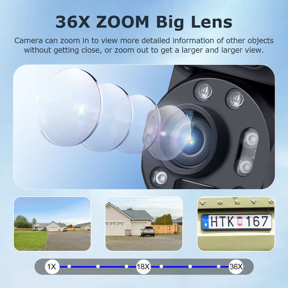 4G Solar 36X Optical Zoom Full Color Infrared Night Vision WiFi Low Power Consumption Surveillance Camera