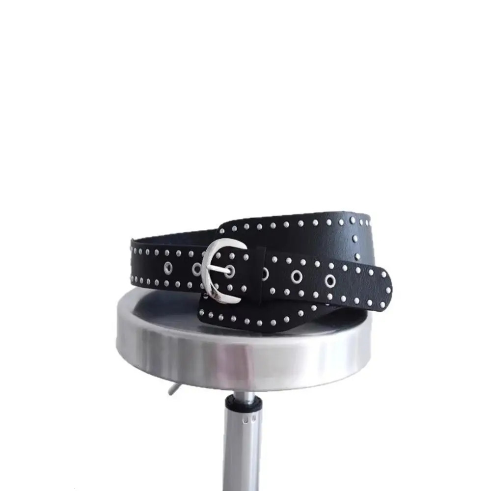HeavyDuty Wide Womens Belt Gothic Y2k Rivet Waist Belt Punk Style American Dress Jeans Belt Spicy Girls 251013