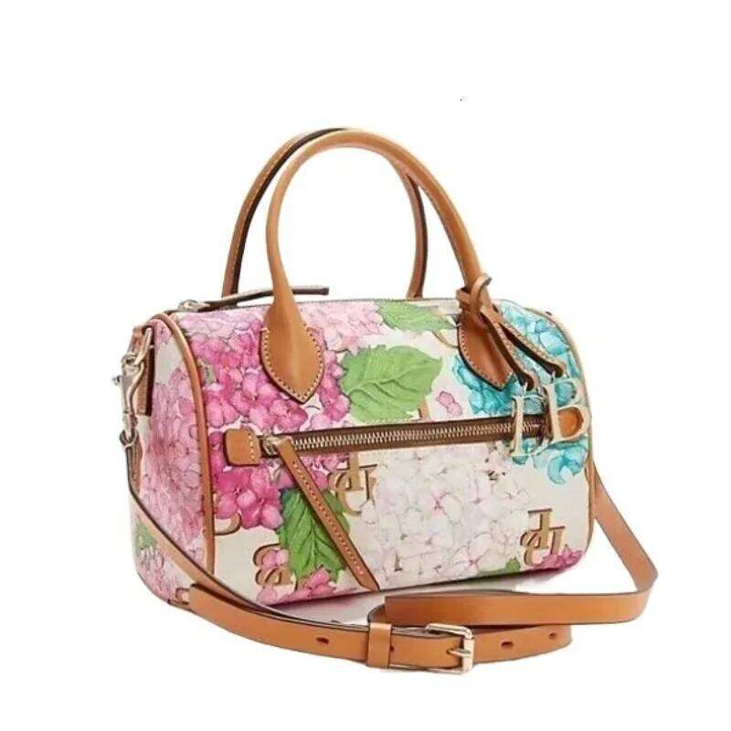 Fashion Brand Boston Women 2024 Trend Flowers Print Letter Crossbody High Quality Shoulder Pillow Bag New In Handbag