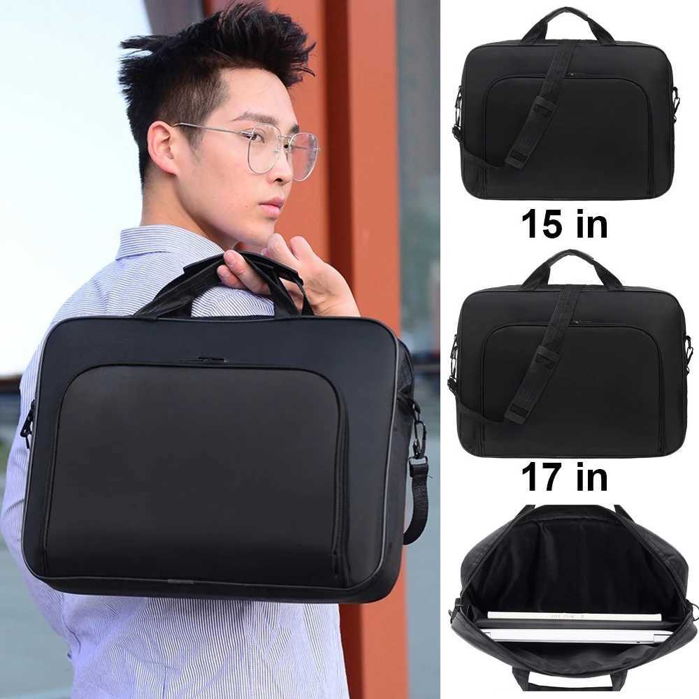 156 Inch 17 In Laptop Bag Business Portable Nylon Handbags Laptop Shoulder Briefcase Zipper Antitheft Shoulder Simple Style W251022