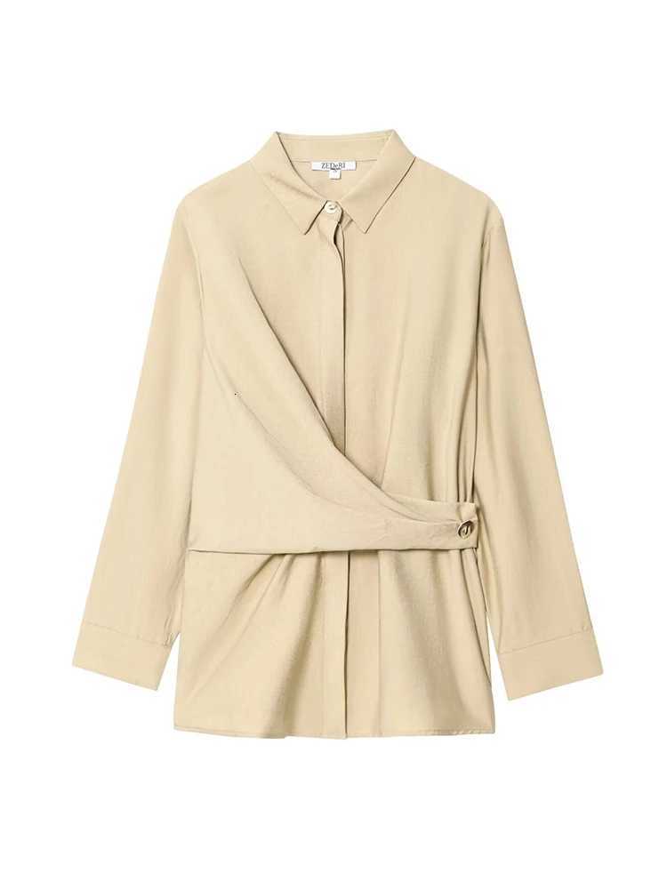 TFMLN Women Chic Shirt Tops Pants Set Single Breasted Long Sleeve Blouse Wide Leg Trousers Solid Office Ladies Daily ClothesT251022