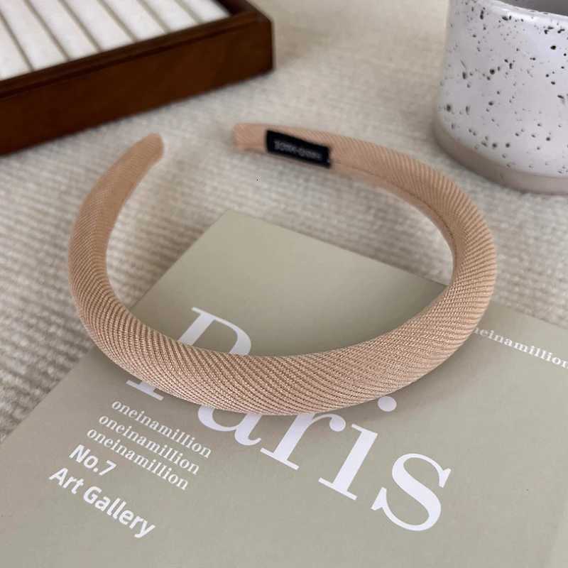 New Retro CoffeeColored Pinstriped Headbands Sponge Hair Band for Womans Girl Elegant Hair Hoop Lady Fashion Hair Accessories V251023