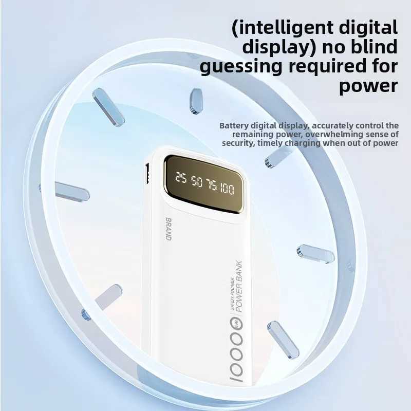 CCC Certified 10000mAh 20000mAh Power Bank Built in Type C Cable Ultra Thin Digital Display Portable External Battery Powerbank J251114