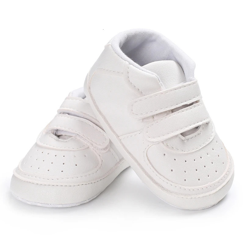 White Baby Shoes Boys Girls PU Breathable Sneakers Soft Sole Infant Sport Toddler Shoe 251022