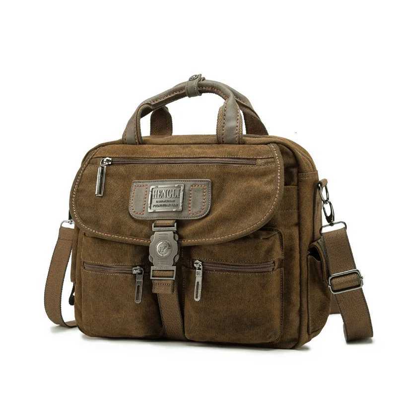 Retro Canvas Messenger Bags Multifunction Men Shoulder Briefcase Leisure Travel Handbag Toolkit Vintage Package mallet W251022