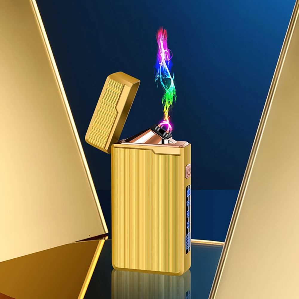 Double Arc Lighter USB Electric Windproof Flameless Lighter Rechargeable TouchSensor Lighter Present for Dad C251022