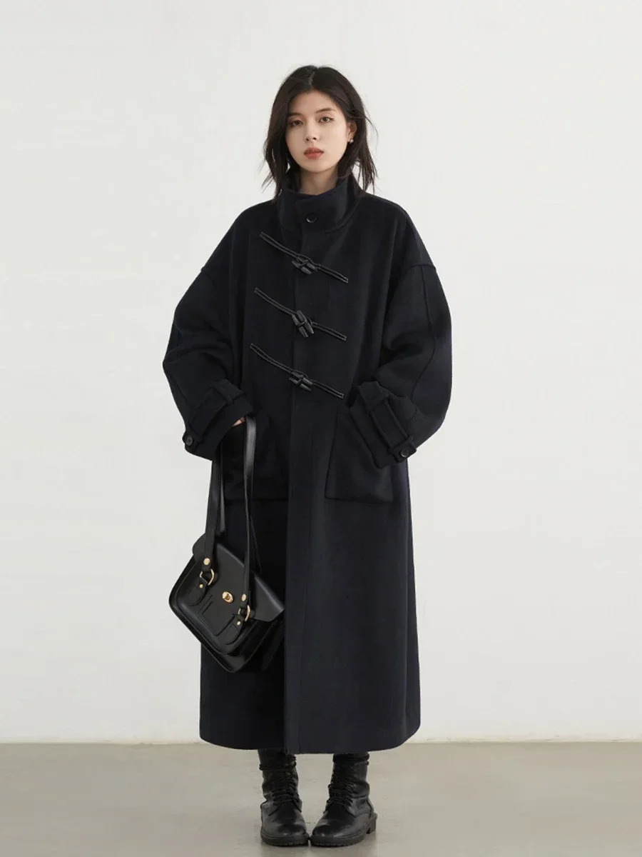 CHIC VEN Women Woolen Coats Fashion Retro n Button Loose Long Overcoat Korean Female Clothing Autumn Winter 251021