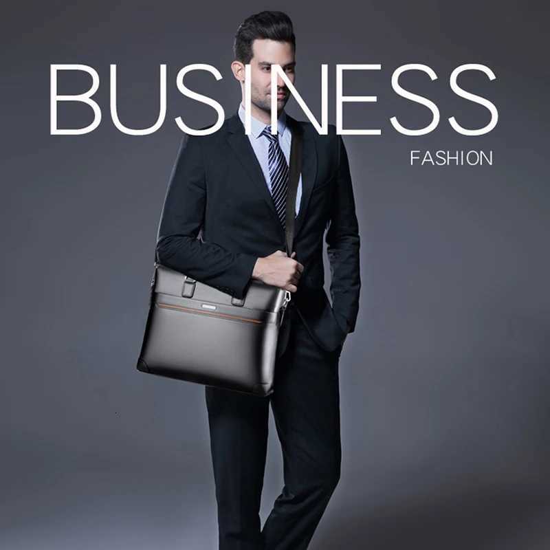 Kangaroo PU Leather Briefcases For Men Laptop Designer Document Business Tote Handbag Shoulder Square Side Porter Crossbody Bag W251022