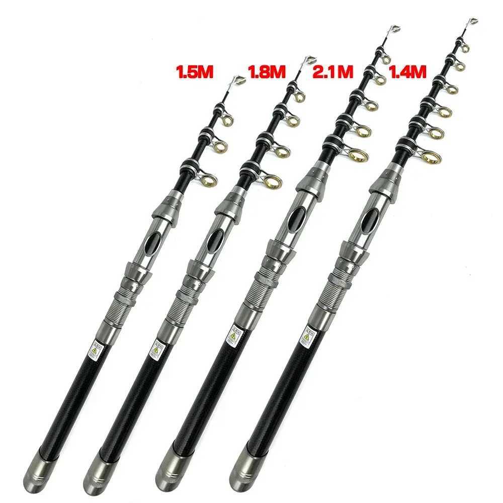 Carbon Telescopic Pole 15m 18m 21m 24m Multifunction Fishing Rod Portable Travel Spinning Fishing Rods for Fish Tackle PescaW251022
