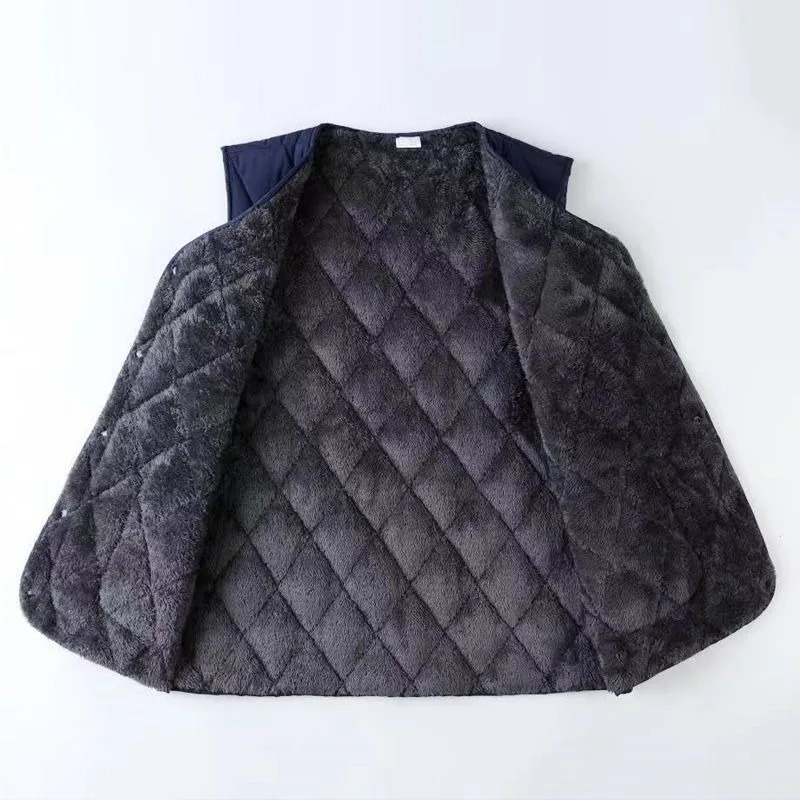 Autumn Down Cotton Vest Mens Warm Vest Plus Velvet Thickened Casual Loose Versatile Vest 251016