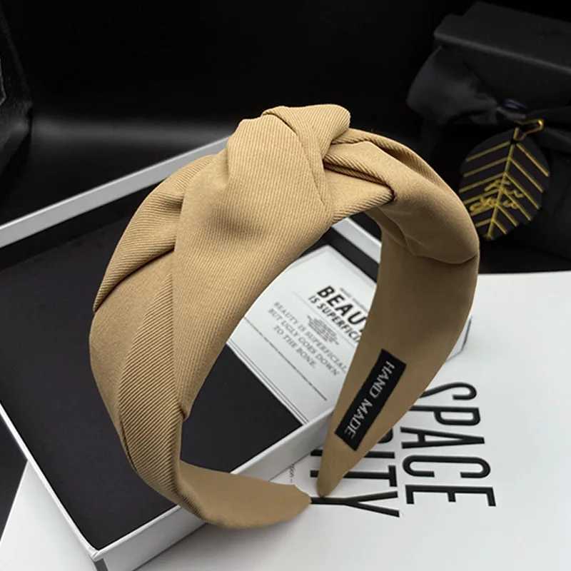 New Fashion Hair Hoop Hair Bands for Women Girls Pleated Wide Edge Solid Color Headbands Wide Hairband Hair Accessories Headwear V251022