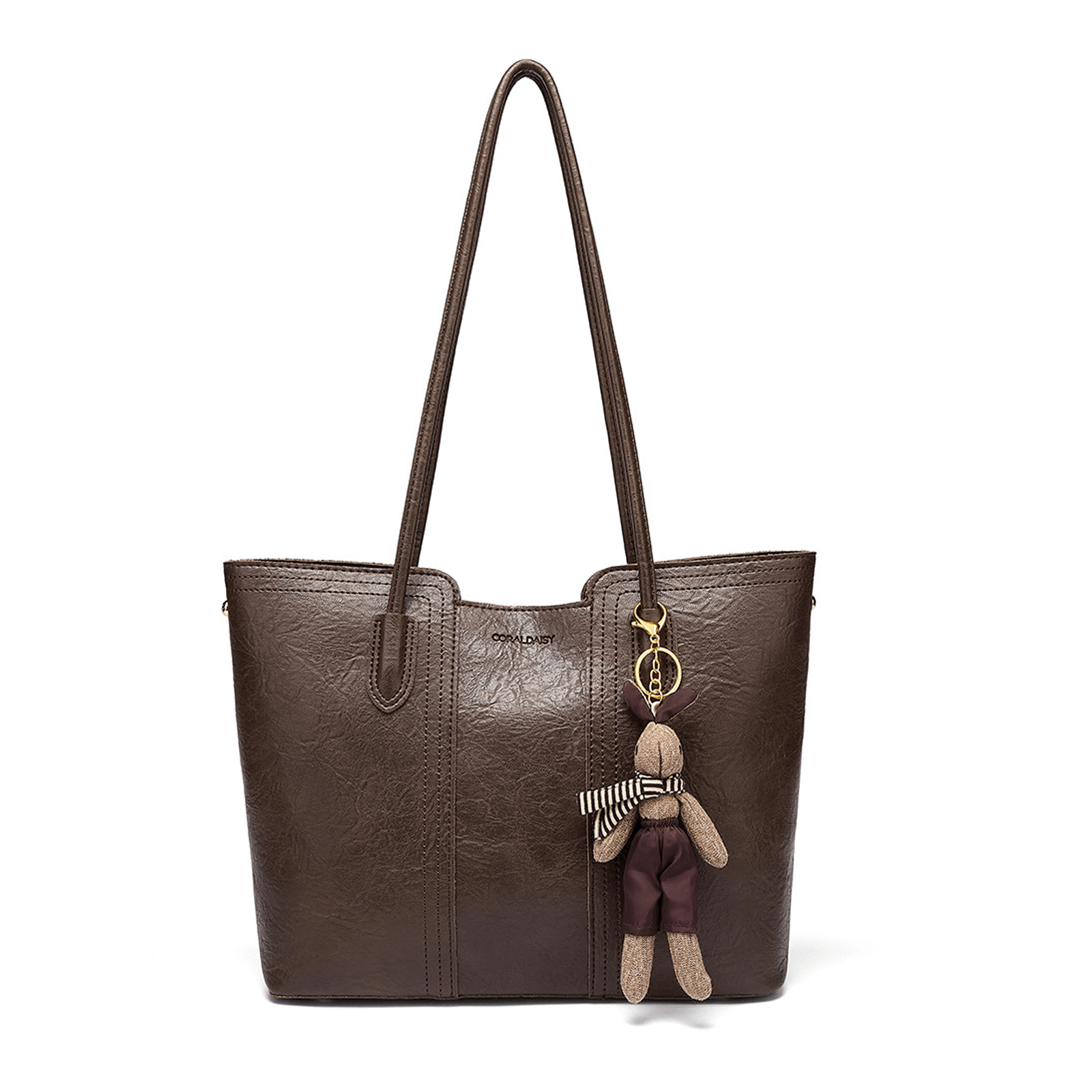 Women's Tote Bag, PU Vegan Leather Shoulder, Lady's Hobo Bag, Zipper Shopping Bag for Work, Travel, Gym