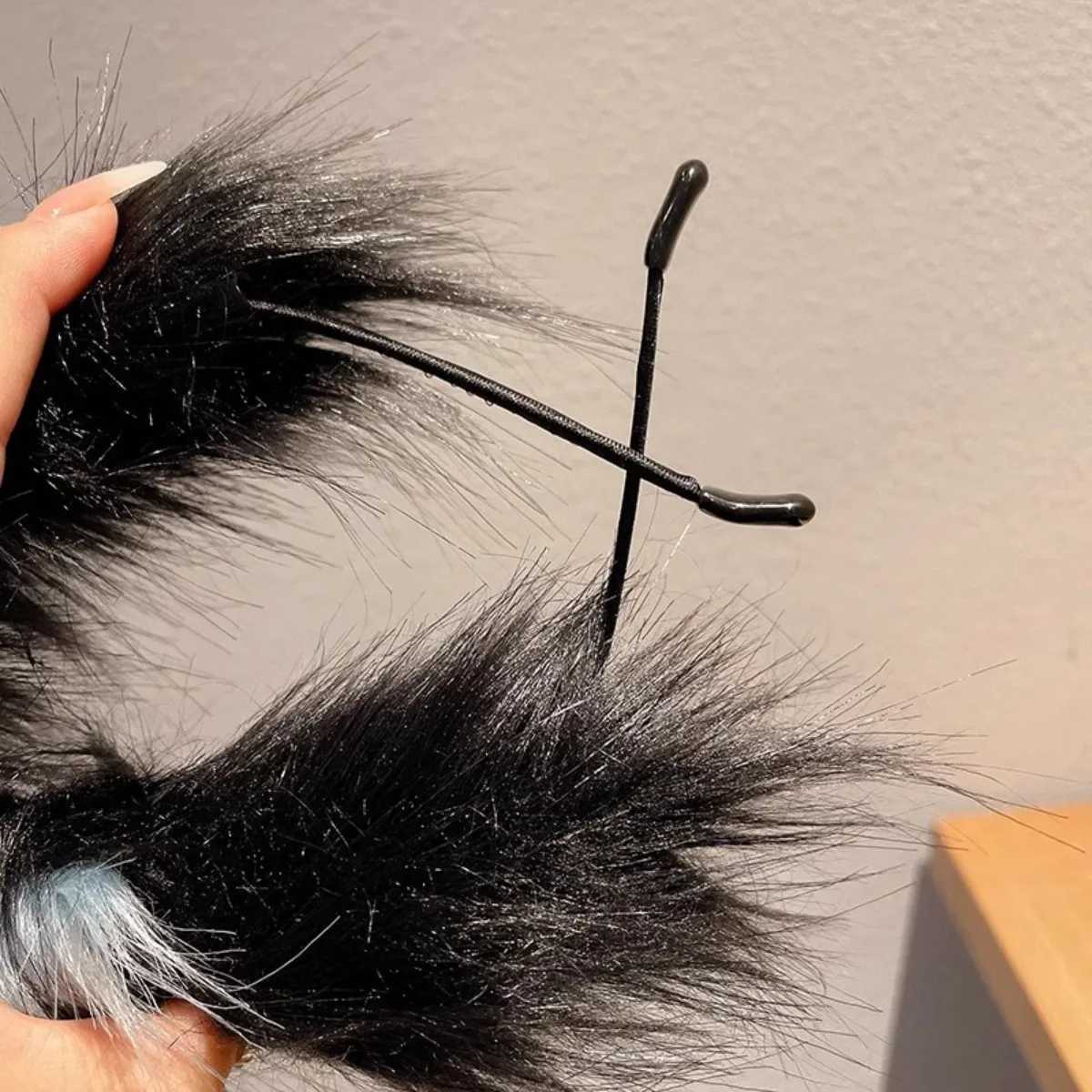 1pcs Cat ear headband Cute plush hairband Holiday dress up Christmas animal Ear hoop hair accessories V251022