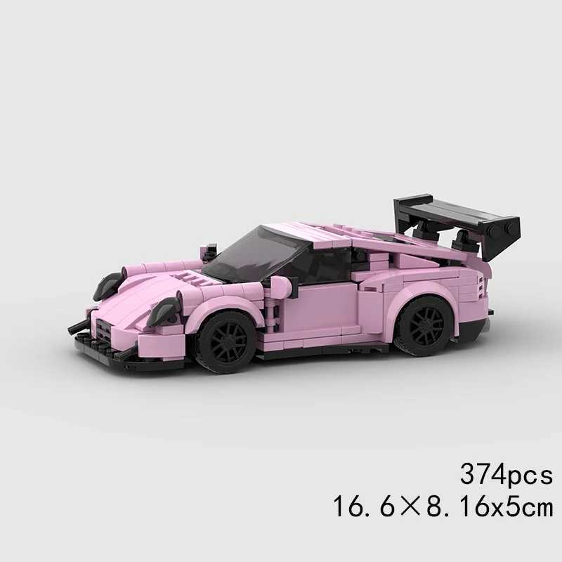 MOC Speed Car DT3 GT500 GTR Racing Technical Vehicle Model Building Block Super Race rally sports brick Christmas Gift Toy City J251129
