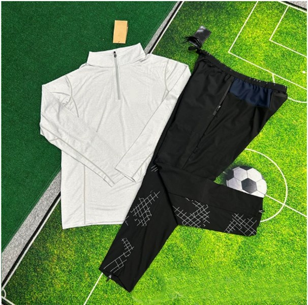 Summer Men's Tracksuits Sportwear Suit long sleeve half-zip running suit training Brand Quick drying Mens Training Casual Jogger Pants Set Sweatpants sets