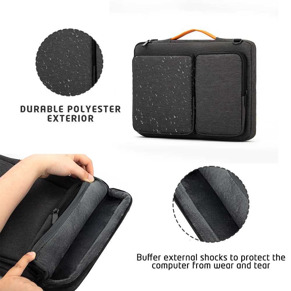Laptop Shoulder Bag Notebook Briefcase 14156 inch Laptop Sleeve Bag For Macbook pro air Case HP Huawei Black Notebook Bag W251022