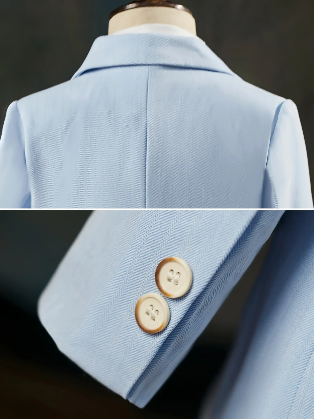 Flower Boys Blue Wedding Outfit Set Kids Formal Piano Host Piano Performance Blazer Suit Baby Birthday Ceremony Costume 251021