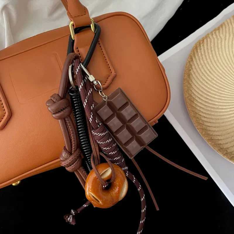 Alkali Water Small Bread Weaving Rope Keychain Diy Pendant Bag Decoration Pendant Keychain Bag Parts Accessories J251121