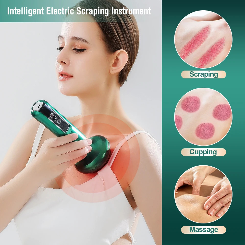 Electric Cupping Massager Vacuum Suction Cup GuaSha Anti Cellulite Scraping Infrared Heat Body Slimming Massage 251015