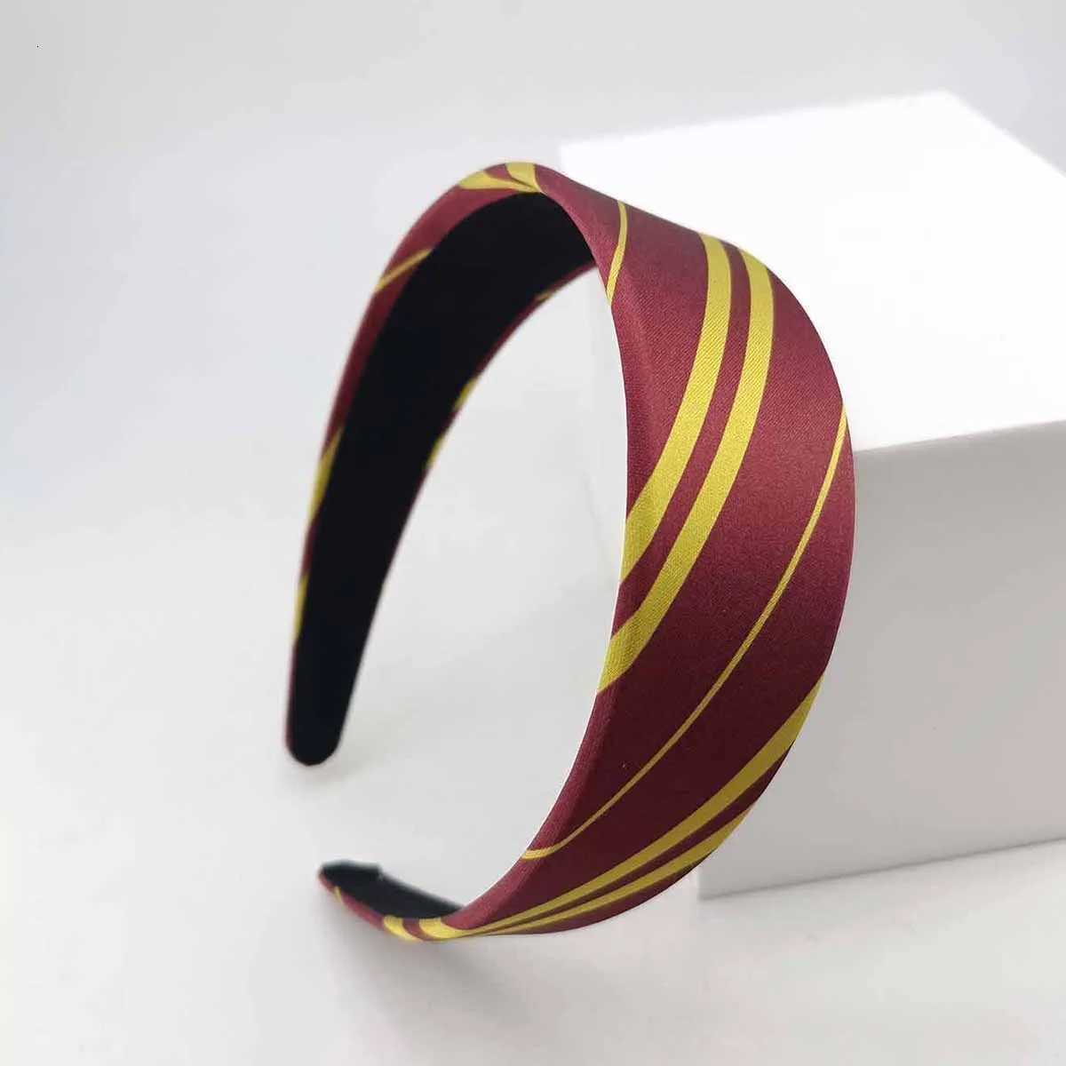 1PCS Magic College Wizard Slytherin Costume Cosplay Style Vintage Hair Hoop Striped Girls Silk Headband Accessories V251022