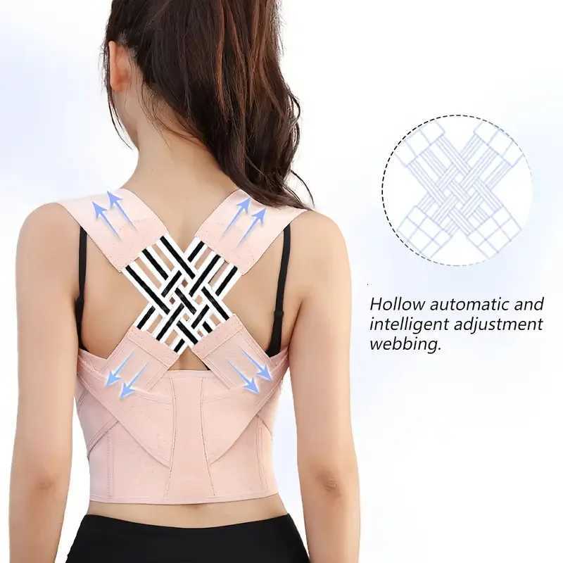 Posture Corrector for Women and Men Adjustable Shoulder Posture Brace Back Straightener Posture Used for Middle Upper Spine D2510221