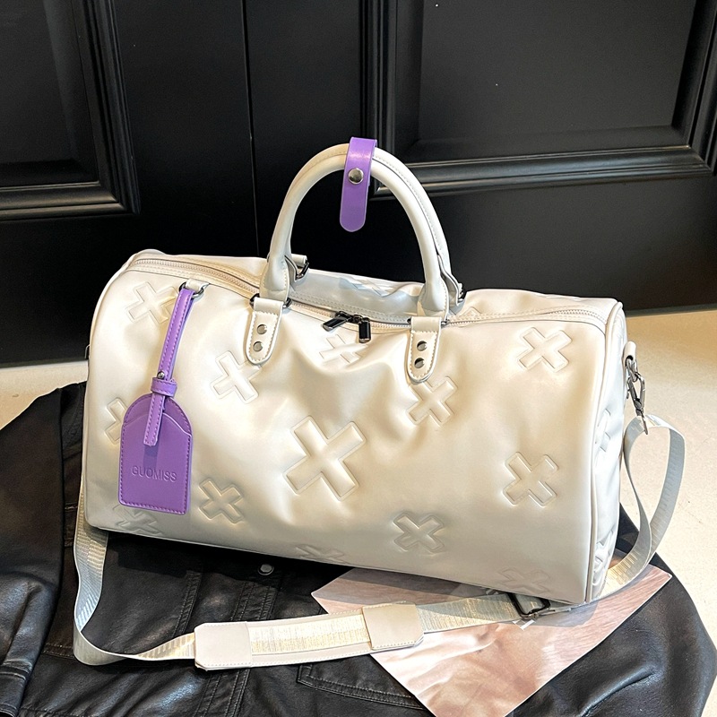 Luxury Duffel Bags 2025 New Embossed Women's Travel Bag, Large Capacity Tote Sling Gym Bag, Korean Style Fashion Shoulder Bag for Sports